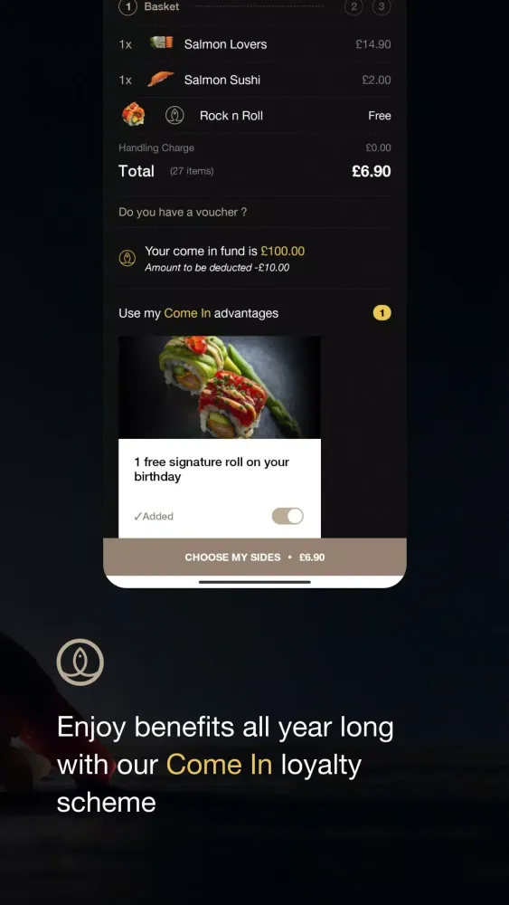Sushi Shop, meal delivery应用截图