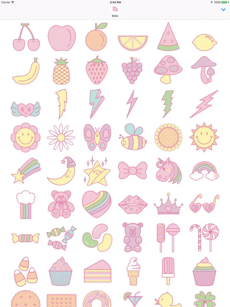 ภาพหน้าจอของ Girly Girly Stickers iPad 