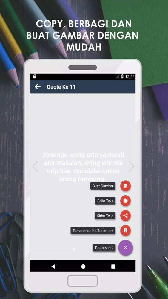 Capturas de tela do Kata Kata Lucu Bahasa Jawa Lengkap