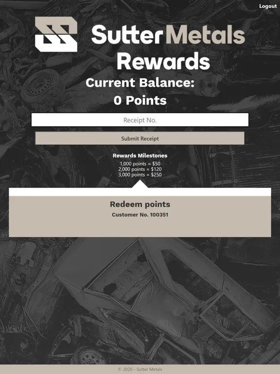 ภาพหน้าจอของ Sutter Metals Loyalty iPad 