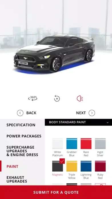 Sutton Mustang Configurator स्क्रीनशॉट