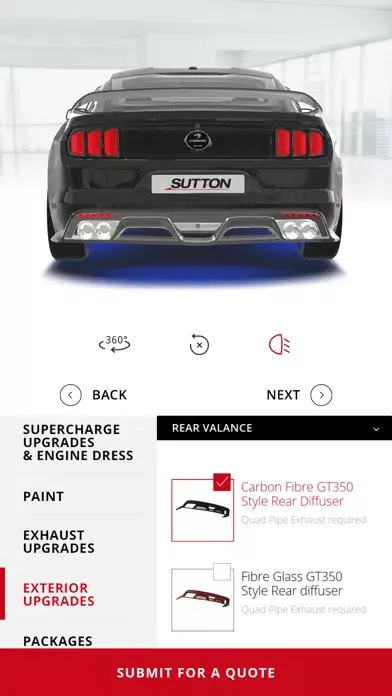 Sutton Mustang Configurator स्क्रीनशॉट