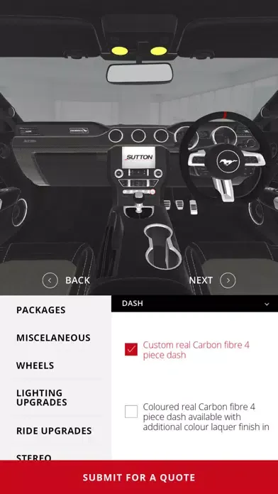 Sutton Mustang Configurator स्क्रीनशॉट