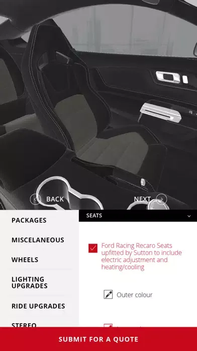 Sutton Mustang Configurator स्क्रीनशॉट
