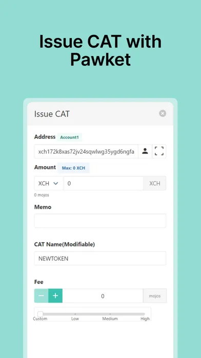 ภาพหน้าจอของ Pawket: Chia Wallet, XCH, NFTS