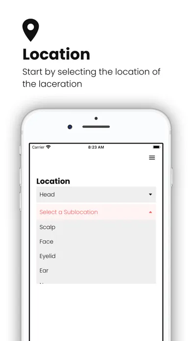Zrzuty ekranu Suture: Laceration Repair App