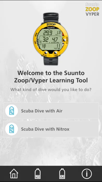 Tangkapan layar Suunto Zoop-Vyper