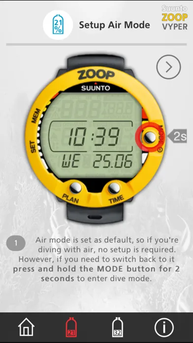 Tangkapan layar Suunto Zoop-Vyper