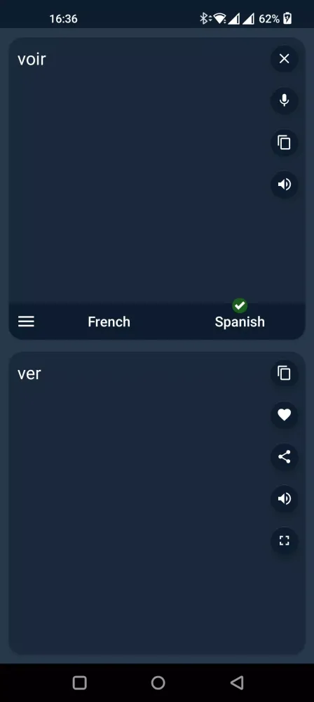 French - Spanish Translator Screenshots