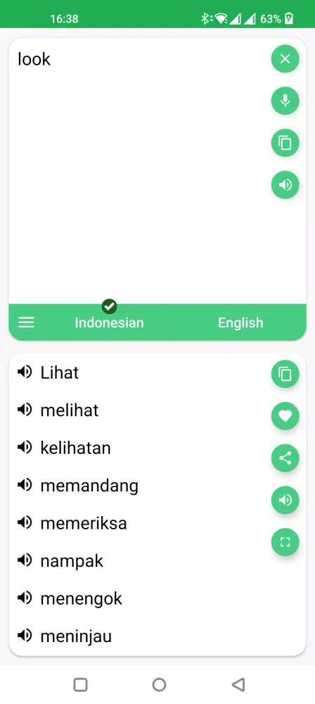 Indonesian - English Translato Screenshots