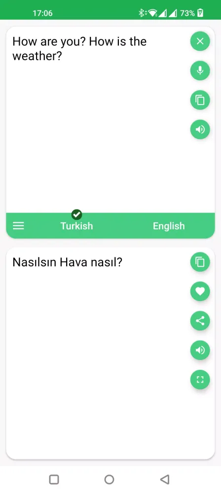 Turkish - English Translator Screenshots
