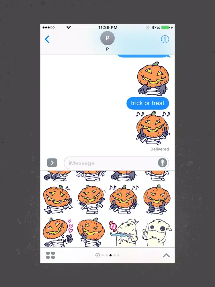 Capturas de tela do Halloween Monsters StickerPack iPad 