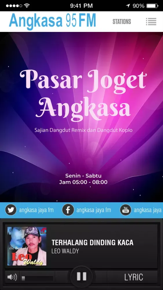 Screenshot di Angkasa Jaya 95 FM
