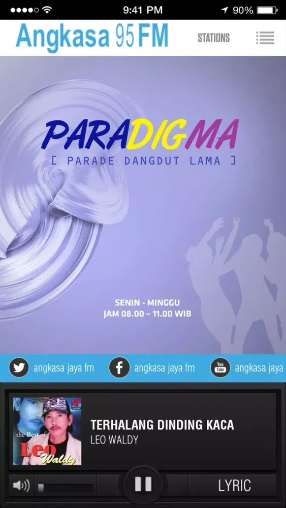 Screenshot di Angkasa Jaya 95 FM