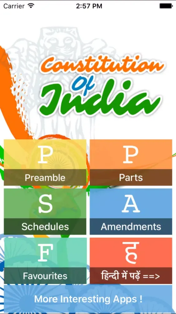 Captures d'écran de Constitution of India:iConstitution English-Hindi