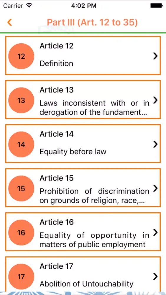Captures d'écran de Constitution of India:iConstitution English-Hindi