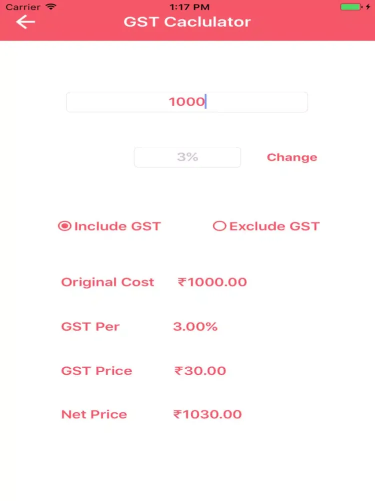 Ảnh chụp màn hình của India GST Calculator And Guide iPad 