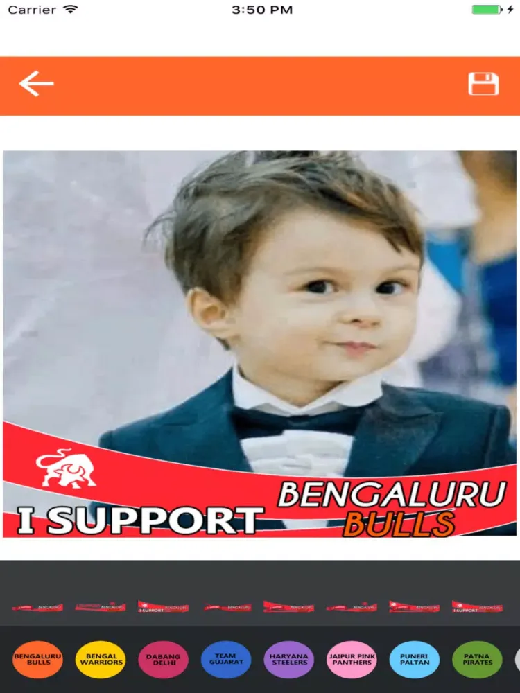 Tangkapan layar Pro Kabaddi Profile DP Maker iPad 