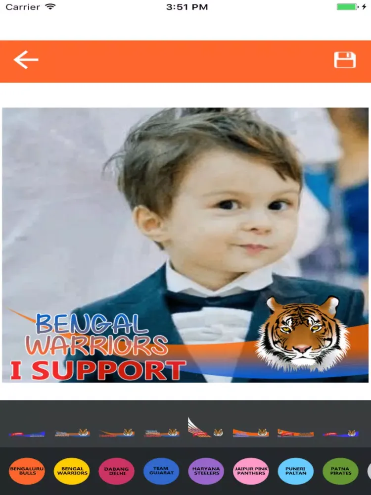 Tangkapan layar Pro Kabaddi Profile DP Maker iPad 