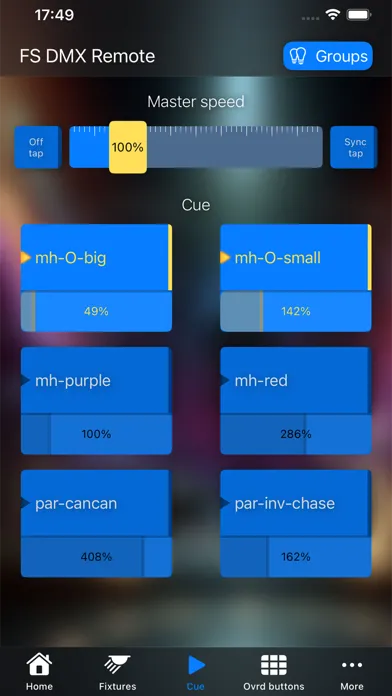 Capturas de tela do FreeStyler Dmx Remote