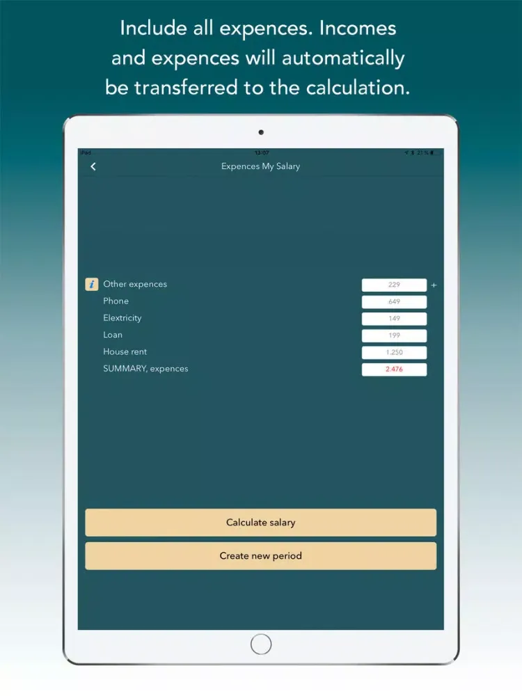Скриншоты Calculate: My Salary iPad 