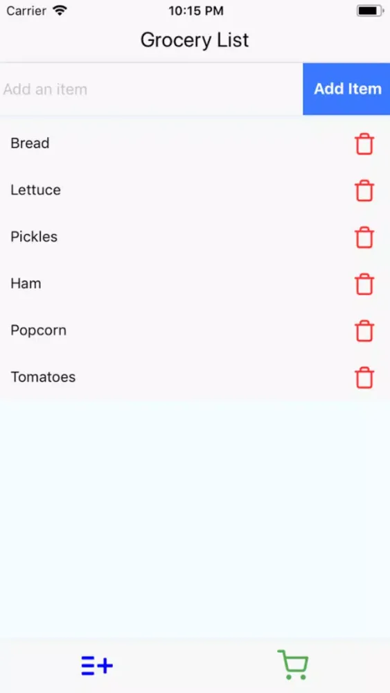 Minimal Grocery List Screenshots