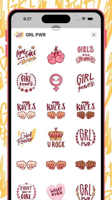 Capturas de tela do Girl Power.