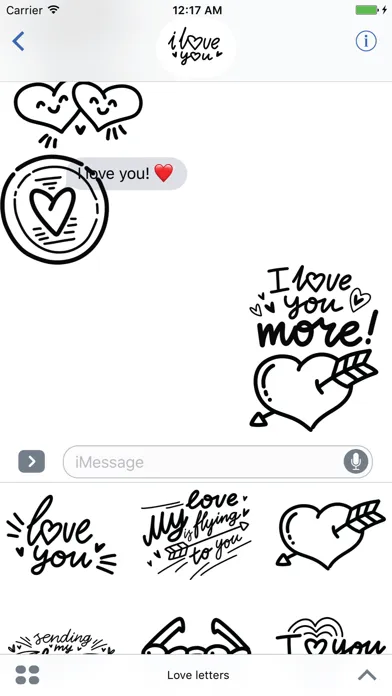 i love u! Stickers for iMessage应用截图