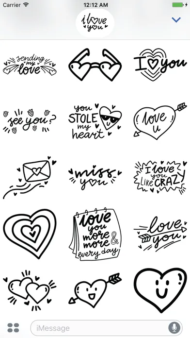 i love u! Stickers for iMessage应用截图