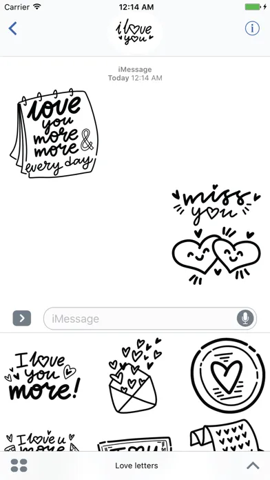 i love u! Stickers for iMessage应用截图