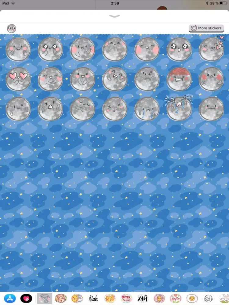 Tangkapan layar Moony Moon iPad 
