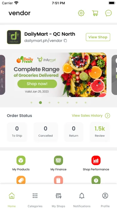 DailyMart Merchant Ekran Görüntüleri