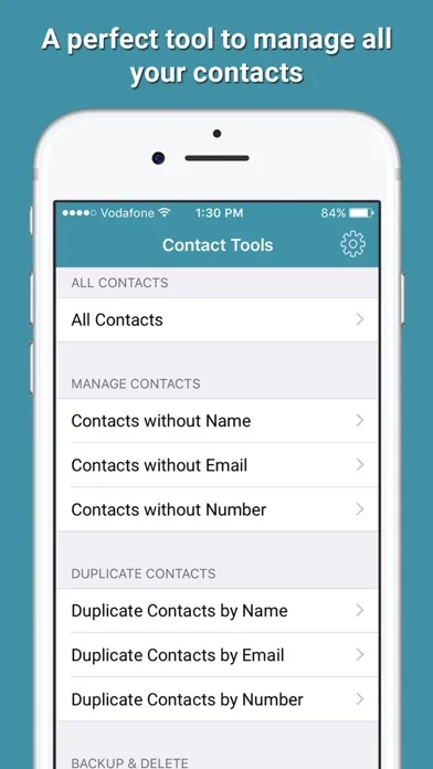 Скриншоты Contact Tools - Delete Duplicate Contacts + Backup