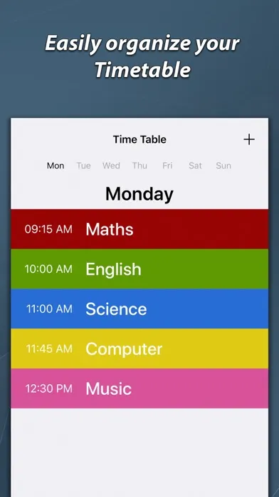 Zrzuty ekranu Timetable & Homework Planner