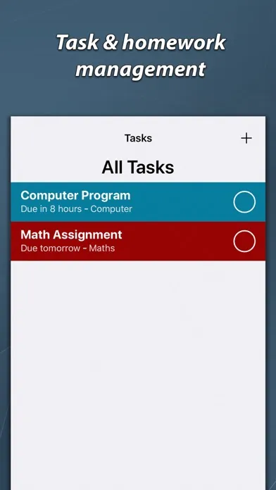 Zrzuty ekranu Timetable & Homework Planner