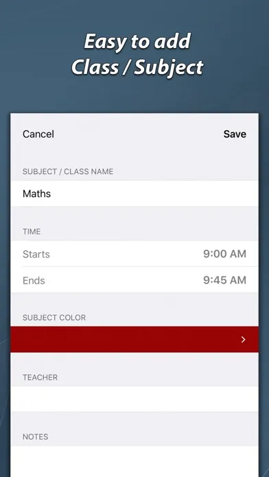Zrzuty ekranu Timetable & Homework Planner