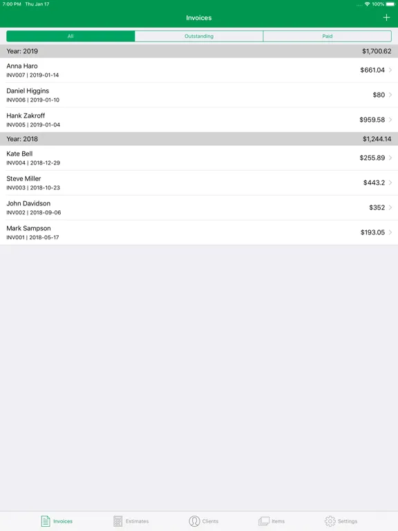Captures d'écran de Invoice App for Small Business iPad 