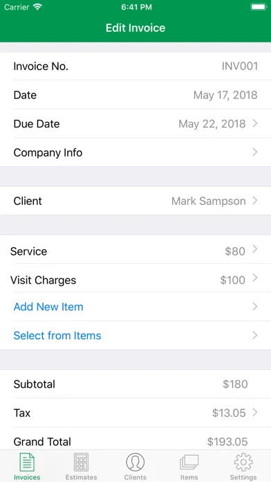 Captures d'écran de Invoice App for Small Business