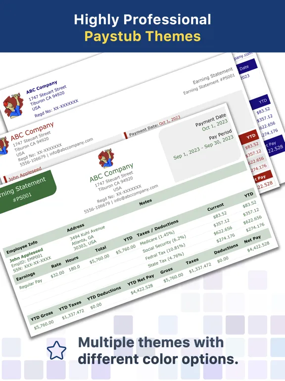 Paystub Builder: PDF Payslips iPad 应用截图