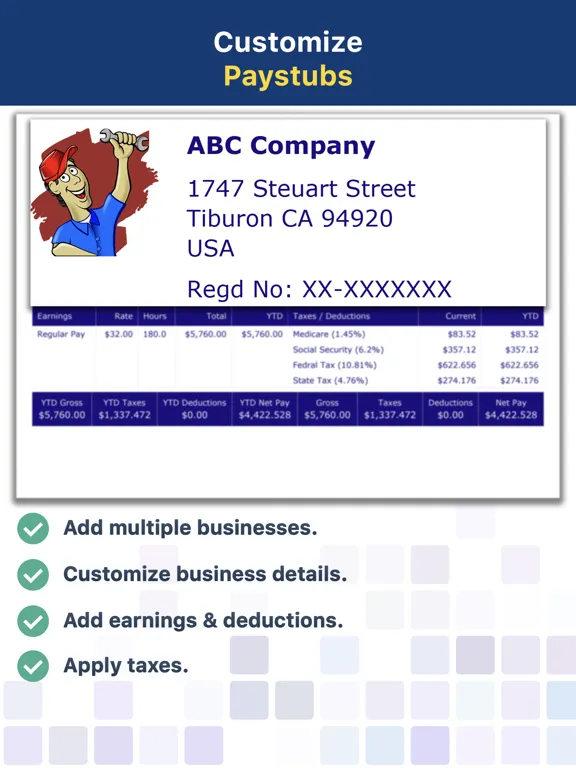 Paystub Builder: PDF Payslips iPad 应用截图