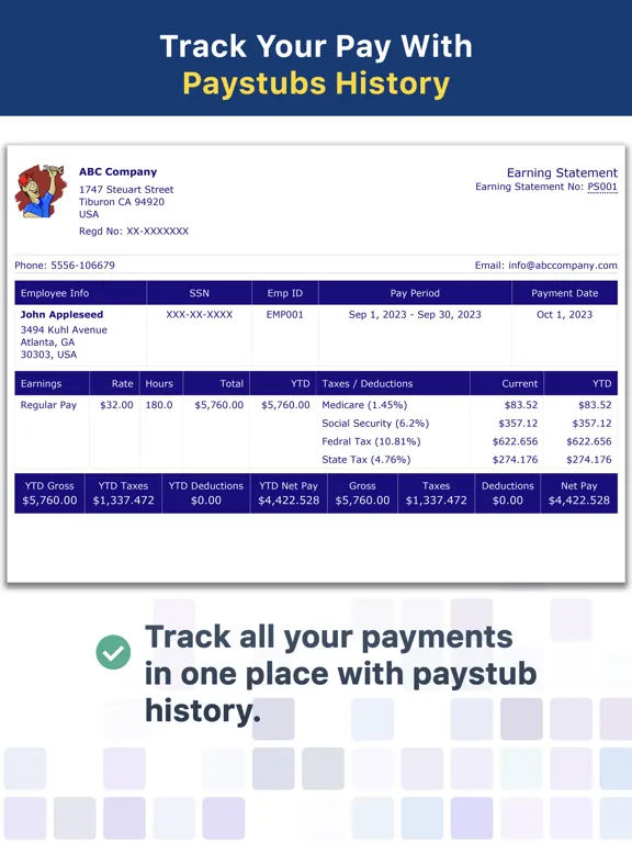 Paystub Builder: PDF Payslips iPad 应用截图