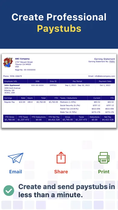 Paystub Builder: PDF Payslips应用截图