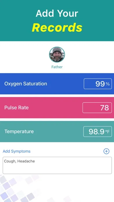 Blood Oxygen & Temperature App应用截图
