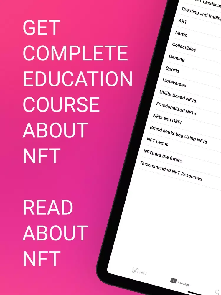 Capturas de tela do NFT Academy: Buy Sell nfts art iPad 
