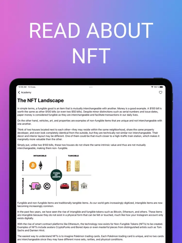 Capturas de tela do NFT Academy: Buy Sell nfts art iPad 