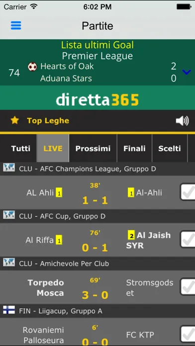 Diretta365 - Football Livescores Screenshots