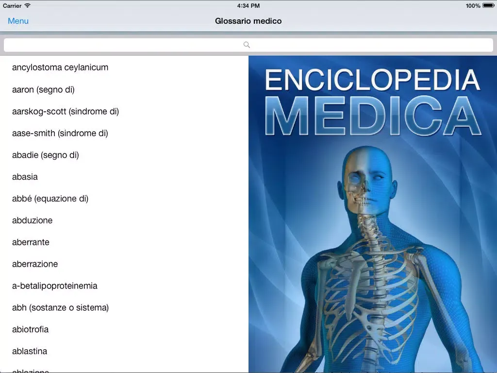 Capturas de tela do Enciclopedia MEDICA illustrata LITE iPad 