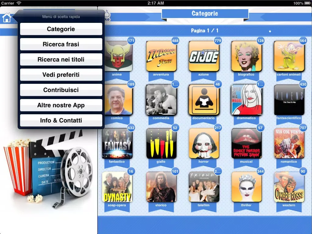 Frasi dei FILM LITE iPad 應用截圖