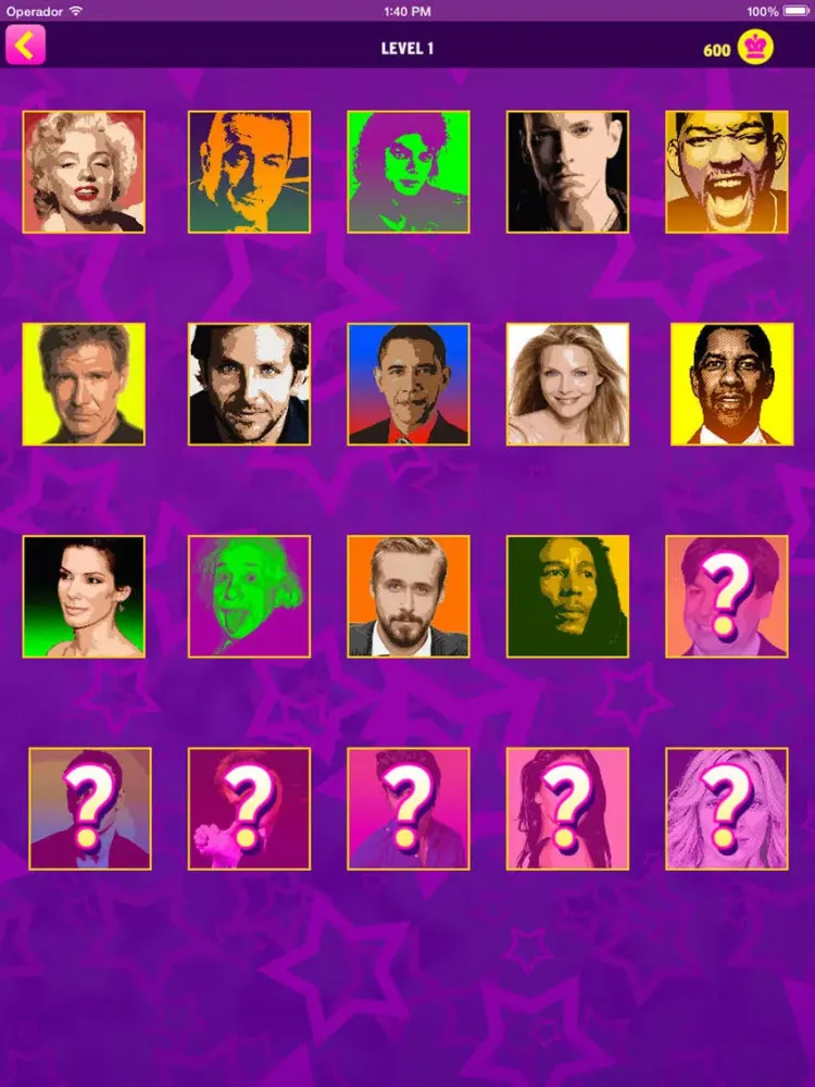 Guess That Celebrity 2 iPad  스크린샷