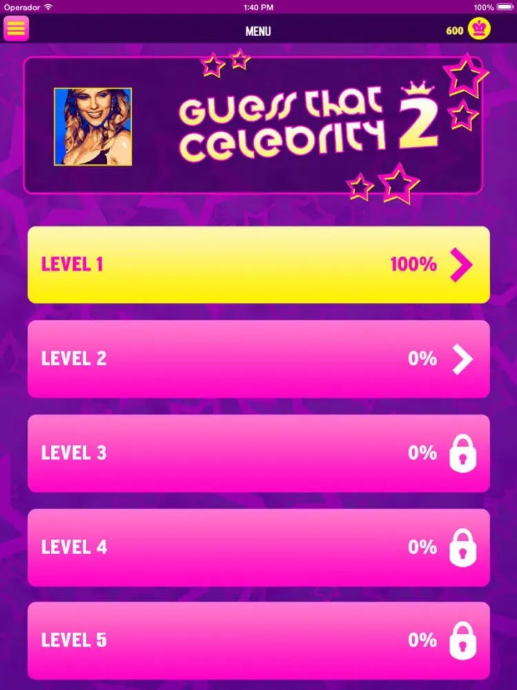Guess That Celebrity 2 iPad  스크린샷
